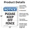 Signmission Please Keep Off Fence, 12 in W x Rectangle, Aluminum OS-2PACK-NS-A-1218-V-17484 - alternate 2